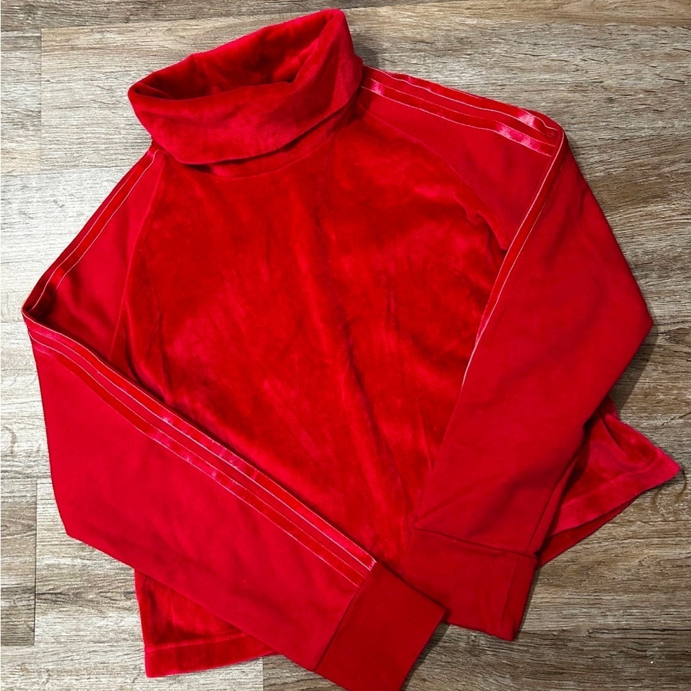 Adidas red turtleneck